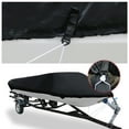 thumbnail image 4 of 210D Waterproof Trailerable V-Hull Boat Cover, Black, 4 of 8