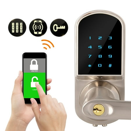 Qiilu Bluetooth App Remote Control Digital Password Smart Door