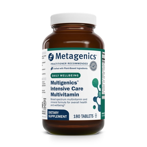 Metagenics Multigenics Intensive Care Multivitamin - Without Iron - Dietary Supplements for Everyday - with Quercetin, Beta-Carotene, Ascorbic Acid & More - Non-GMO - Gluten-Free - 180 Tablets