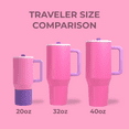 thumbnail image 5 of HydroJug Traveler 32 oz Water Bottle, Stainless Steel Insulated Tumbler with Flip Straw and Handle - Pink Sugar, 5 of 8