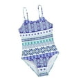 thumbnail image 3 of LYMAYTER Toddler Kids Bathing Suit Girls One Piece Summer Swimsuits for Girls Sports Printed Bikini Swimwear for 4-8 Years, 3 of 8