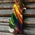 thumbnail image 6 of YuXingFu Dresses for Women V Neck 3/4 Sleeve Long Summer Dress Tie Waist Nylon Vacation Casual Everyday Boho Sundresses Multicolor S, 6 of 6