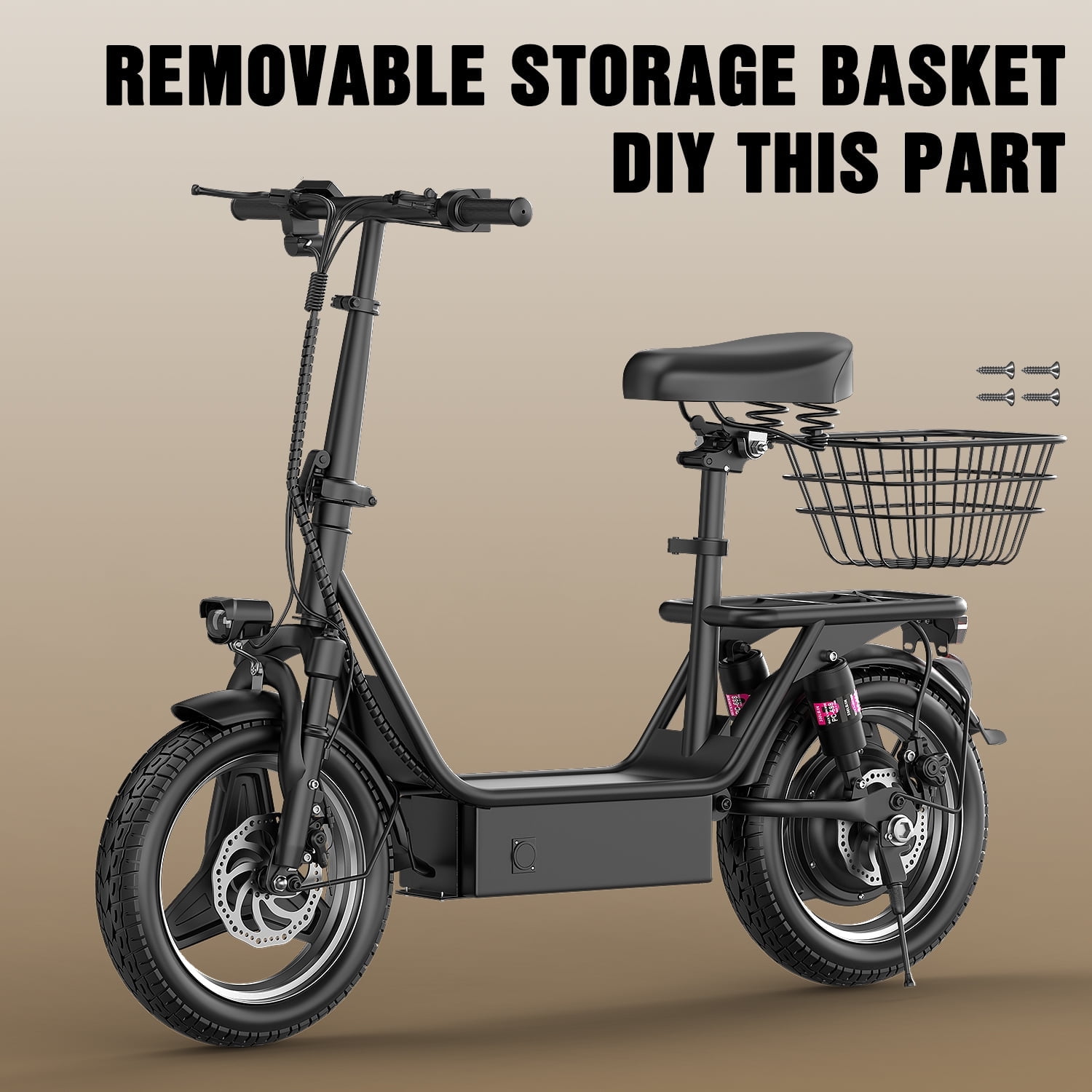 SCOOTER G8×UNION a2635 K8 Electric Scooter with Seat,650W Peak Motor 36V 13AH Commuter