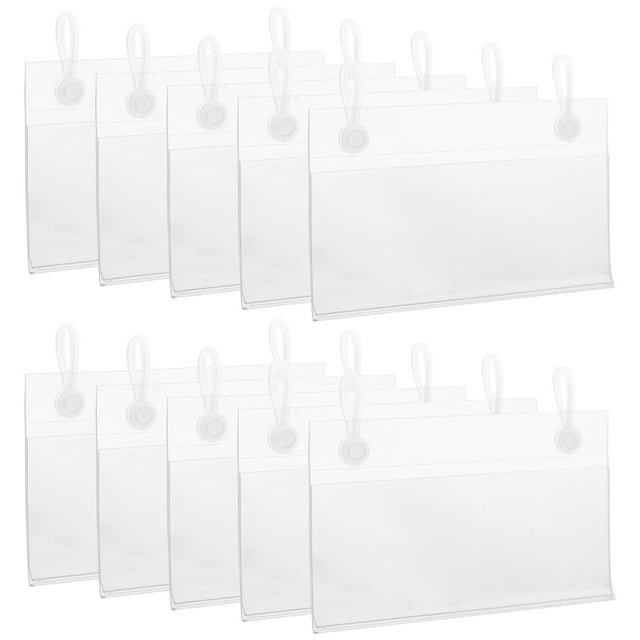 MOVTOTOP 50 Pcs Supports Transparents pour Étiquettes de Prix de Détail pour Enseignes d'Étagère de Supermarché
