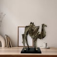 thumbnail image 3 of Bergamo Art 18 Inch Tall Handmade Aluminum Abstract Camel Sculpture in Bronze, 3 of 4