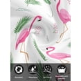 thumbnail image 7 of Pink Flamingos Cloth Napkins Set of 4 Reusable Dinner Napkins, Summer Green Tropical Palm Leaves Cocktail Napkin Washable Table Napkins for Wedding/Holiday Party/Baby Shower 20"x20", 7 of 7