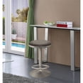 thumbnail image 3 of Meridian Furniture Brody Tabouret Réglable en Velours Gris, 3 of 7