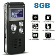 GJX 2026 New 8Gb Voice Recorder with Playback for Lectures-Usb Dictaphone Sound Audio for Note-Taking,Lectures,Meetings,Interviews,Recording Classes,Dictation,Audio Documentation