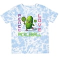 thumbnail image 3 of Inktastic Funny Peace Love Pickleball Girls Toddler T-Shirt, 3 of 5