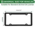 thumbnail image 4 of Unique Bargains License Plate Frame Aluminum Alloy Car Front Rear License Plate Holder with Screws Caps 4 Hole 1 Set Round Hole Narrow Frame Matte Black, 4 of 8