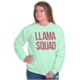 thumbnail image 4 of Llama Squad Save The Drama Alpaca BFF Women Crewneck Sweatshirt Brisco Brands L, 4 of 6