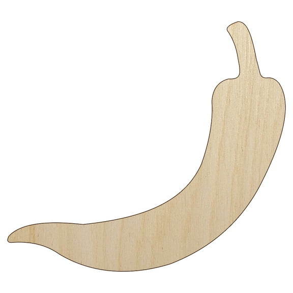 Chili Pepper Southwestern Wood Shape Unfinished Piece Cutout Craft DIY Projects - 4.70 Inch Size - 1/8 Inch Thick