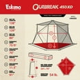 thumbnail image 2 of Eskimo Outbreak™ 450XD, Pop-up Portable Ice Shelter, Insulated, Red/Black, 4-5 Person Capacity, 40450, 2 of 13