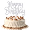 thumbnail image 1 of Adorno para Pastel FmiyunEea Brillo Plateado Feliz Cumpleaños, 1 of 7