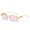 Gold Frame Pink Blue Lens, variant on Womens Stylish Square Frameless Sunglasses - Alloy Frames & HD PC Mirror Lenses for Travel, Outdoor Sports, Driving, and Parties