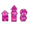 thumbnail image 1 of Ensemble de dés Polyédriques, 7 Pcs dés Acryliques pour Jeux de Table de Rôle RPG Accessoires de Jeu de Table, Transparent Rose Rouge, 1 of 6