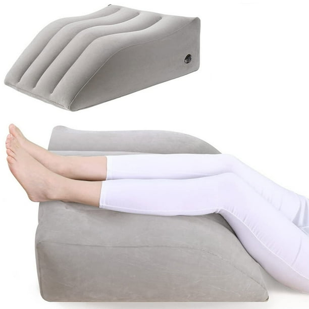 Almohada inflable para piernas para viajes | Cojín de cuña portátil para soporte de espalda y cintura | Almohada de PVC ajustable para oficina, casa y coche | Diseño ergonómico para mayor comodidad