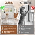 thumbnail image 5 of Extra-Wide Clear Acrylic Freestanding Dog Gates for The House – Folding 6-Panel Pet Gates for Doorways, Stairs, and Open Spaces, Transparent Indoor Barrier for Dogs, Puppies & Cats, 5 of 9