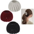 thumbnail image 1 of LAICAIW 3 Pcs Pinces à Cheveux Nid d'Oiseau Accessoires pour Cheveux pour Femmes et Filles Velours Extensible Chignon Pince à Cheveux Fixe Vintage Rétractable Porte-Queue de Cheval Boucles (Couleur-8), 1 of 6