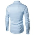thumbnail image 2 of Chemise à Manches Longues pour Hommes Homme Décontractée Imprimée Col Montant Chemise de Base à Manches Longues Blouse Chemises à Manches Longues pour Hommes, 2 of 3