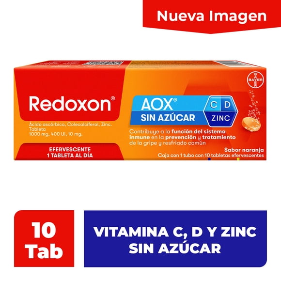 Redoxon AOX tubo con 10 tabletas efervescentes vitamina C sin azúcar
