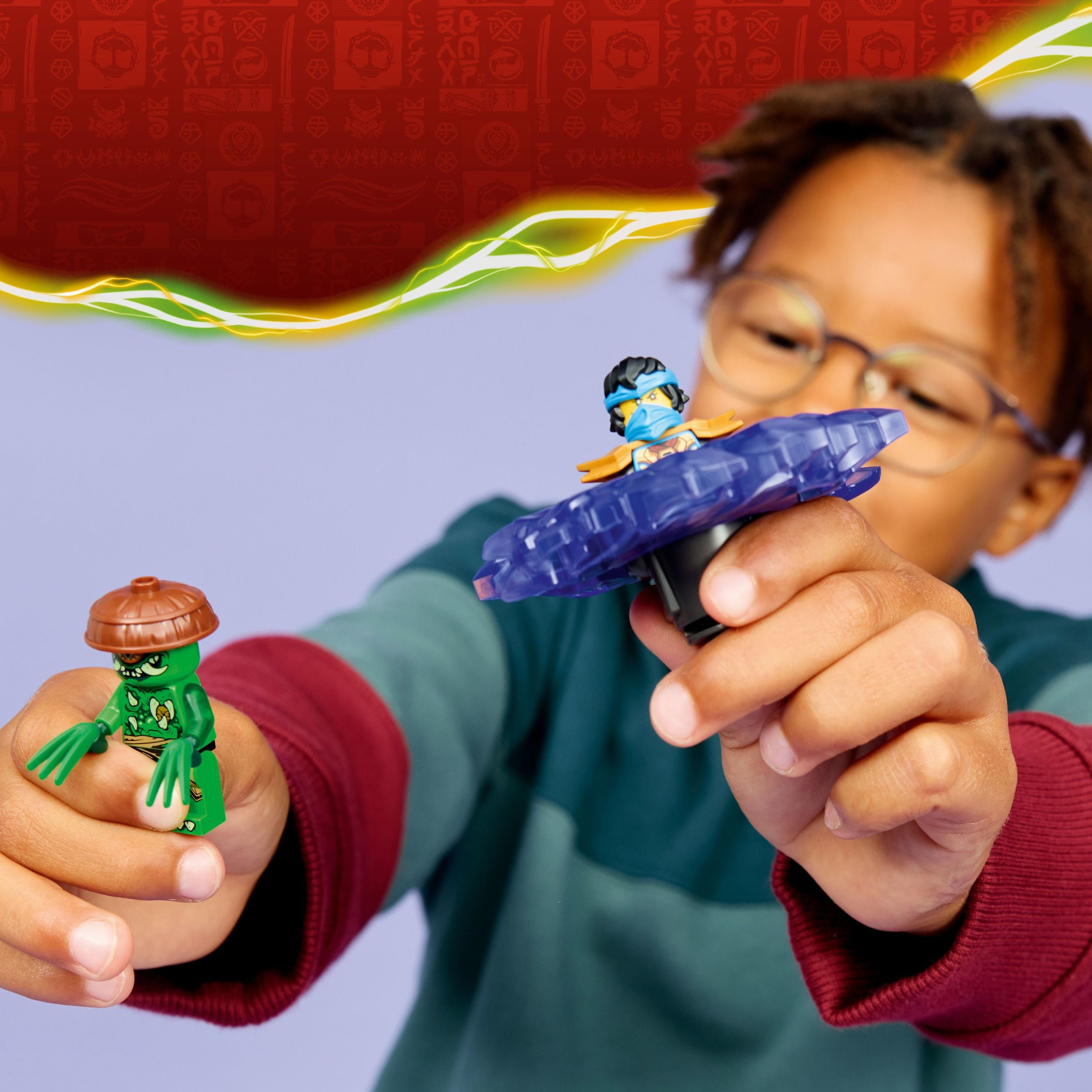 LEGO NINJAGO Nya vs. Mutation Monster Spinner Building Toy for Boys & Girls - Ninja Toy Figures & Playset for Kids, Ages 6+ - Includes 2 Minifigures for Pretend Play - Gift Idea for Birthdays - 71849