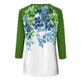 thumbnail image 5 of Dwralegc St Patricks Day Shirt Women Fashion Casual 2026 3/4 Sleeve Shamrock Printed Four Leaf Clover Print Tee Round Neck Funny St Patricks Day Lucky Outfit Tunic Tops Mint Green L, 5 of 5
