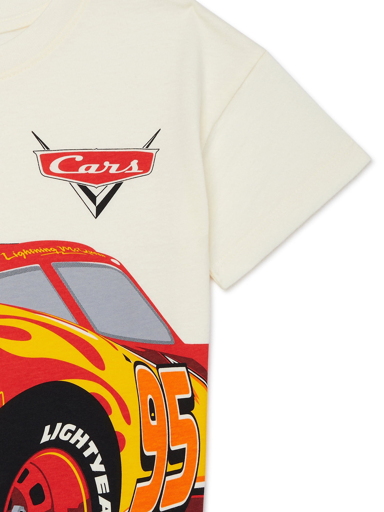 Disney Pixar Cars Toddler Graphic Crewneck Tee with Short Sleeves, Sizes 12M-5T