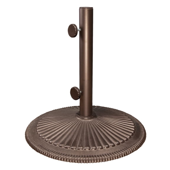 SimplyShade 20.25" Bronze Durable Round Umbrella Stand, 50 lbs
