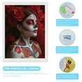thumbnail image 3 of Diamond Art Kit for Adults, Red Rose Face Art Portrait Diamond Painting for Adults Beginners, 5D DIY Diamond Art Painting Kits, Colorful Diamond Painting Craft for Home Decor 12x16, 3 of 7