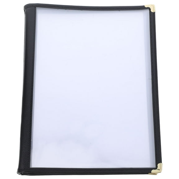 FRCOLOR Menu Holder With Clear Pockets Wine List Holder Hotel Menu Binder Insert Menu Book Menu Holder For Restaurant Plastic Menu Cover Menu Book With Clear Inserts