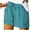 Blue, variant on Charmgo Womens Shorts Clearance, Womens Casual Loose Drawstring Shorts Splice Comfy Elastic Waist Shorts with Pocket, Bermuda Shorts for Women, Linen Shorts for Women Army Green L