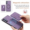 thumbnail image 6 of for Samsung Galaxy A16 Case with Detachable Credit Card Holder Slot, Magnetic Slim Scratch Resistant Ultra-Thin Case for Samsung Galaxy A16. TCK-Retro Black, 6 of 9