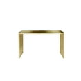 thumbnail image 2 of Benjara Meza 59" Office Desk- Tempered Glass- Waterfall Design- Gold Steel, 2 of 5