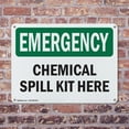 thumbnail image 4 of (2 Pack) Chemical Spill Kit Here OSHA Emergency Sign 10 Inch X 7 Inch Plastic Sign, Weather Resistant, UV Protected for Workplace, Business, and Construction Site, Made in the USA, 4 of 8