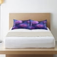 thumbnail image 6 of Satin Pillowcase Envelope Closure Pillow Cover Wrinkle-Resistant & Vibrant Print Purple Rose, 6 of 7