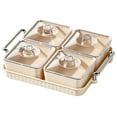 thumbnail image 7 of Elapind Divided Serving Tray with Lid, Removable Divided Platter Snack Box, Food Storage Charcuterie Containers with 4 Compartments for Party, Veggies, Snack, Fruit, Candy, Cracker, Chip,White, 7 of 7
