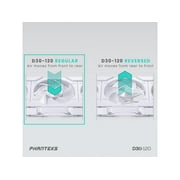 Phanteks D30-120 DRGB PWM FAN 3Pack, Premium D-RGB Performance Fans, ARGB/DRGB lighting, Daisy-chain Fan Linking system, White, 3Pack