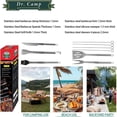 thumbnail image 5 of Dr. Camp 9-Piece BBQ Grill Tool Set, Stainless Steel Grilling Accessories for Outdoor Cooking, Heavy-Duty Barbecue Utensil Kit, 5 of 5