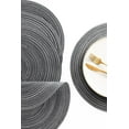 thumbnail image 2 of 15 Inch Round Braided Placemats Set of 4, Washable Heat Resistant Cotton Polyester Circle Place Mats for Kitchen Dining Table - Navy Blue, 2 of 5