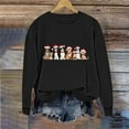 thumbnail image 6 of Christmas Printed Sweatshirt Shirts for Women Fall Long Sleeve Tops Vintage Graphic Outfits Tops Fashion Pullover Tees 2025 Black XS, 6 of 6