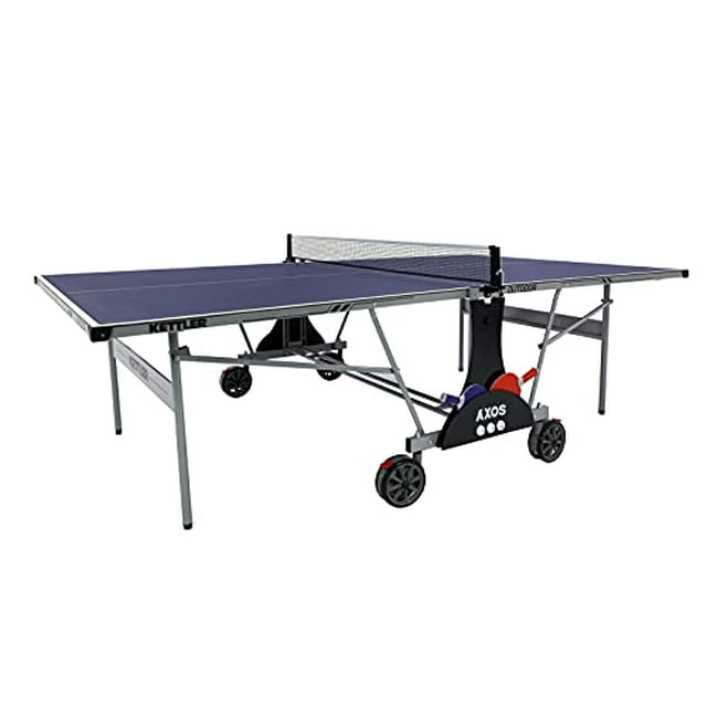 KETTLER Sport Axos Outdoor Table Tennis Table Bundle with Rackets and Balls