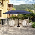 thumbnail image 2 of WestinTrends 15 x 9 Ft Twin Double Sided Outdoor Umbrella, Large Rectangle for Patio Balcony with Crank Lift (Base Not Included), Navy Blue, 2 of 5