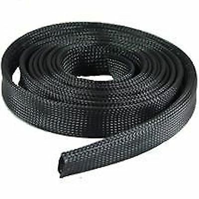 2" Black Expandable Wire Cable Sleeving Sheathing Braided Loom Tubing US 5 FT 
