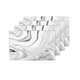 thumbnail image 4 of MKHERT Abstract Marble Stone Black Gray and White Placemats Table Mats for Dining Room Kitchen Table Decoration 12x18 inch,Set of 4, 4 of 4