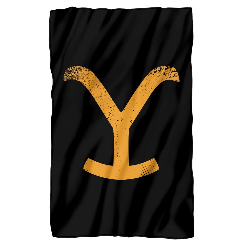 Yellowstone Blanket, 36"x58" Yellowstone Y Branding Logo Fleece Blanket