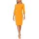 thumbnail image 2 of INSPIRE CHIC Vestido Vintage para Mujeres de Manga 3/4 Vestidos Sheath para Trabajar L Amarillo Brillante, 2 of 6