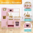 thumbnail image 4 of Cocina De Juguete Cocinita De Madera Para Niñas Kids House pink And Gold COC9PG, 4 of 7