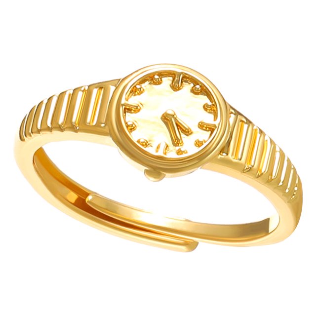 unbranded Anillo Para Mujer Ajustable Dorado Con Creativo Para Eventos Y Diaria