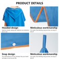 thumbnail image 3 of Unisex Beach Towel Changing Robe Poncho Bath Adult Hooded Quick Dry Bathrobe, 3 of 8
